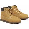 Schnürboots TIMBERLAND "POKEY PINE MID LACE UP WITH ZIP BOOT", Damen, Gr. 23, gelb (wheat), Leder, Synthetik, sportlich, Schuhe, Winterstiefel, Schnürstiefel, Winterschuhe