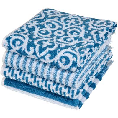 Badetuch PAD "Family", blau, B:70cm L:140cm, Frottee, Frottee, Handtücher (Packung), Made in Europe