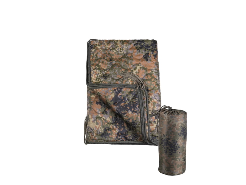 MIL-TEC Multi-Function Poncho Liner Flecktarn Camo 83 x 60 in 14424521