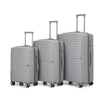 3 Piece(20/24/28in.)PP materials Hard Shell Lightweight Carry On Luggage with TSA Lock Airline Approved and Spinner Wheels