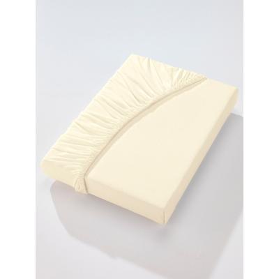 Betttuch WÄSCHEPUR Gr. 2, beige (natur), B:140-160cm L:200cm, Single-Jersey, 97% Baumwolle, 3% Elasthan, Laken Image