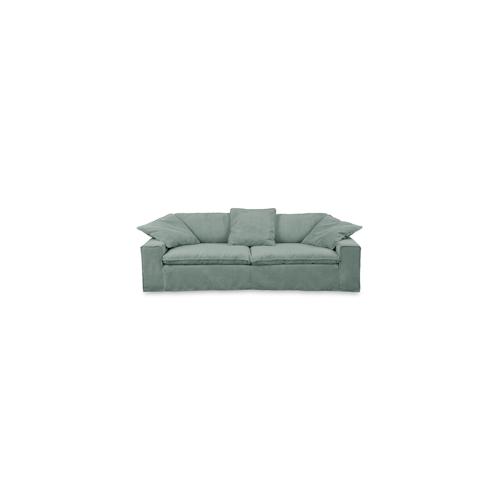 KAWOLA Sofa NETTA XL 3-Sitzer Bezug abziehbar Cord petrol