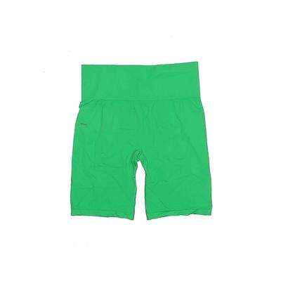 PANGAIA Athletic Shorts: Green Solid Activewear - Women's Size X-Large