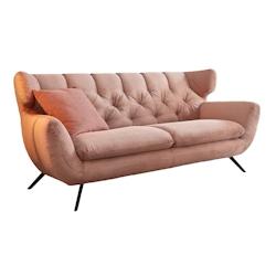 KAWOLA Sofa CHARME 2,5-Sitzer Cord rosa