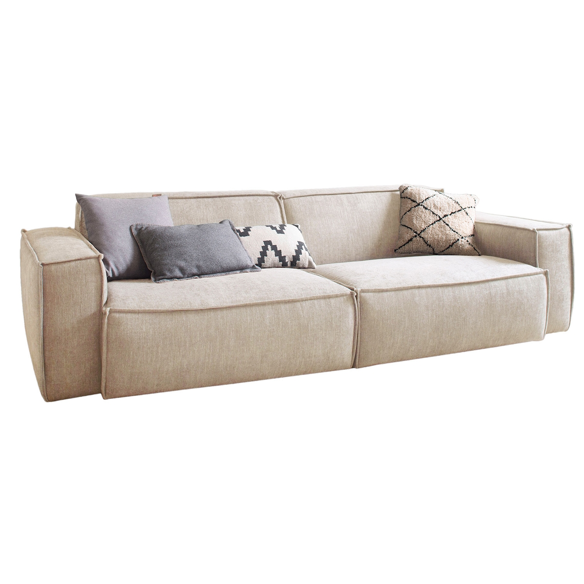 KAWOLA Sofa SAMU 2-Sitzer Stoff beige Image