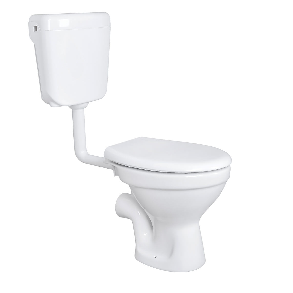 Belvit Komplettset Stand WC Abgang Waagerecht Wand Tiefspüler + Deckel + Spülkasten Image