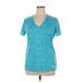 Under Armour Active T-Shirt: Teal Tweed Activewear - Women's Size X-Large