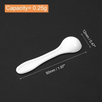 0.25g Teaspoon Micro Scoops Mini Measuring Spoons, White