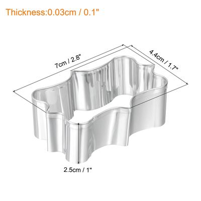 Cookie Cutter for Baking Stainless Steel Medium Rectangular Frame 2