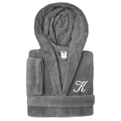 Sweet Kids 100% Polyester SUPER PLUSH Double Brushed Hooded Bathrobe with White Script Monogram