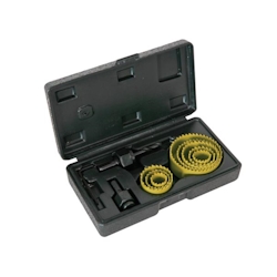 Toolland 11-teiliges Lochsägenset für Holz, 25 mm Tiefe, gelb-schwarz, inklusive 8 Größen und Zubehör Image