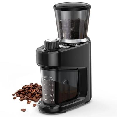 TEMU Coffee Grinder Electric, Adjustable Burr Mill With 15 Precise Grind Setting, Electric Coffee Bean Grinder For Drip, Percolator, French Press, Espresso And Turkish Coffee, Black