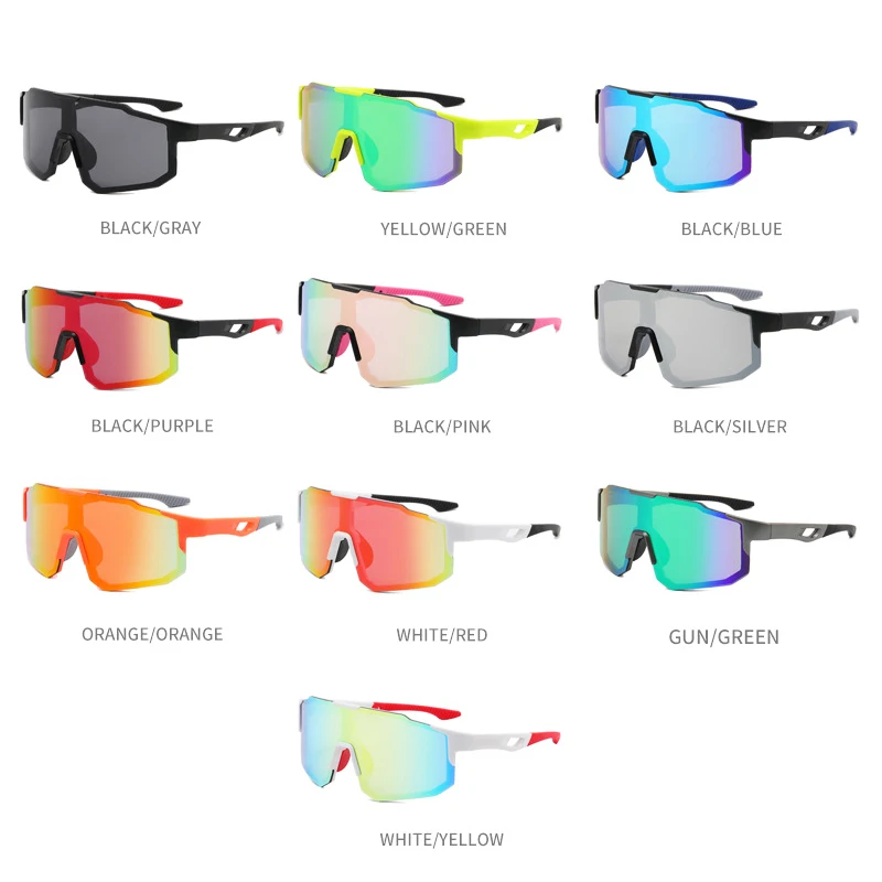 Fahrrad-Sonnenbrille für Damen und Herren, mehrfarbige Gläser, Brille, MTB, Straßenreiten, winddichte Brillen, Outdoor-Sportbrille Image
