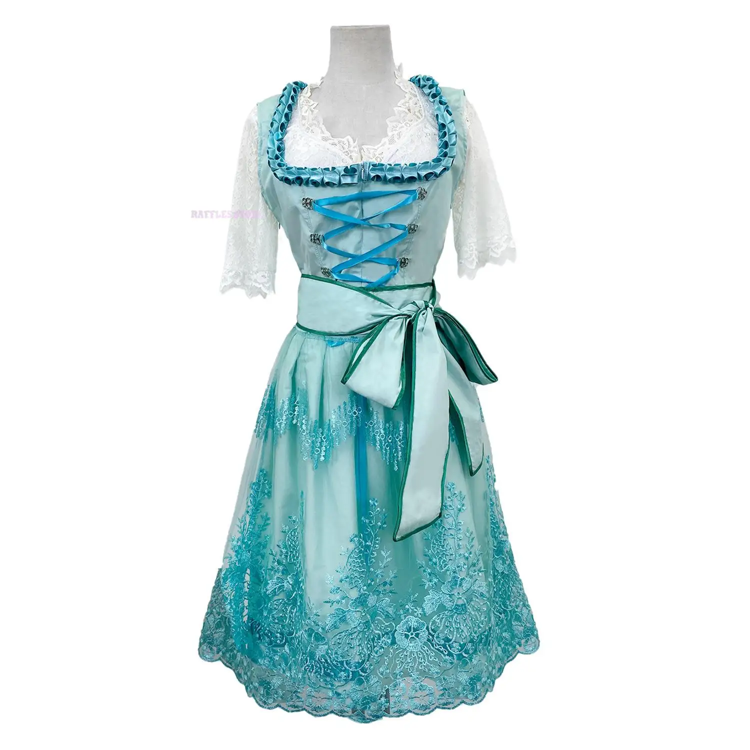 2023 Karneval Party Ball Frauen Kleid Kleidung Oktoberfest Kostüm Cosplay Phantasie Rock Dame Land Vintage Riemchen Kleid in voller Größe