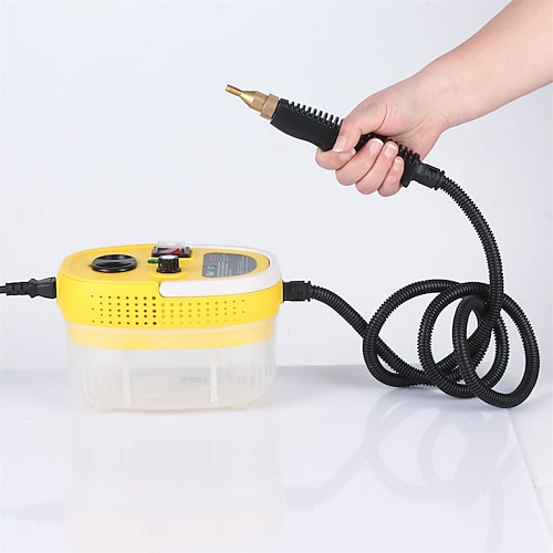 Pulitore a vapore portatile da 2500 W, macchina per la pulizia a vapore ad alta temperatura e pressione, vaporizzatore portatile con testine a spazzola per la decorazione di auto, cucina, bagno,