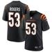 Justin Rogers Men's Nike Black Cincinnati Bengals Game Custom Jersey