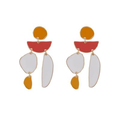 Plus Size Women's Multi Rounded Shape Drop Earrings by ELOQUII in Multi (Size NO SIZE)