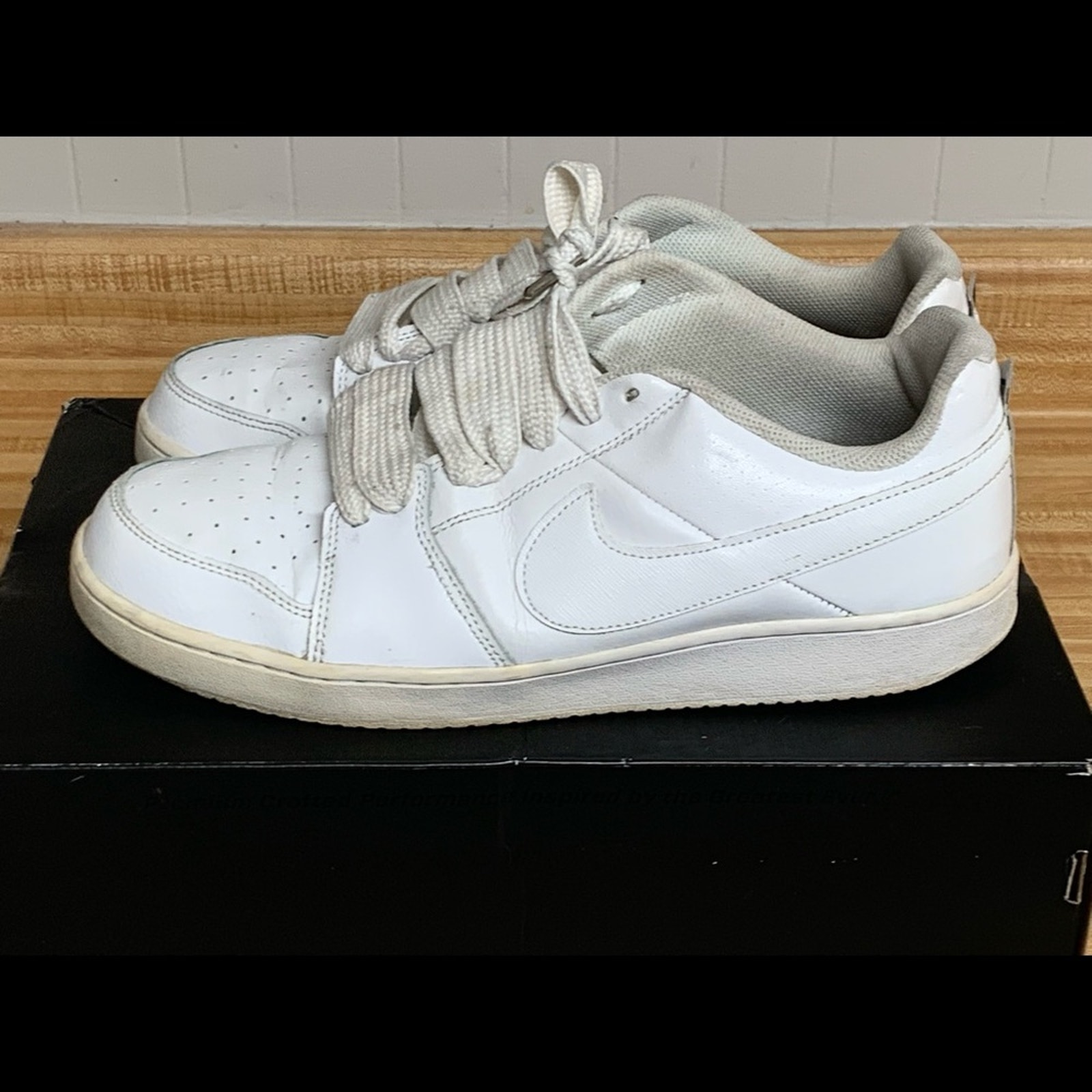 Nike Shoes | Classic Nike Backboard Ii All White Mens Shoes Size 12 Nice | Color: White | Size: 12