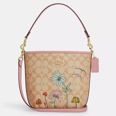 Coach Bags | Coach X Observed By Us City Bucket Bag In Signature Canvas | Color: Pink/Tan | Size: Os