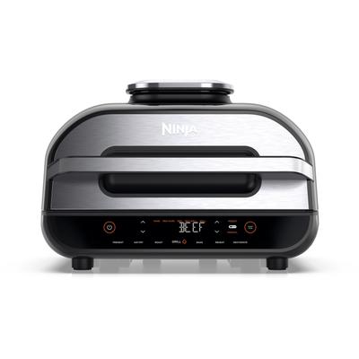 NINJA Heissluftfritteuse "und Grill Foodi MAX AG551EU" Fritteusen 3,8 L Volumen, incl digitalem Temperaturfühler schwarz