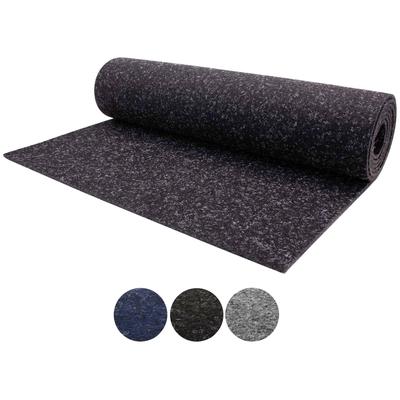Nadelvliesteppich "TURBO, Made in Belgium", grau (anthrazit), B:200cm H:5mm L:700cm, Nadelfilz, PRIMAFLOR-IDEEN IN TEXTIL, Teppiche, robust und strapazierfähig, fußbodenheizungsgeeignet, Kurzflor Teppich Image