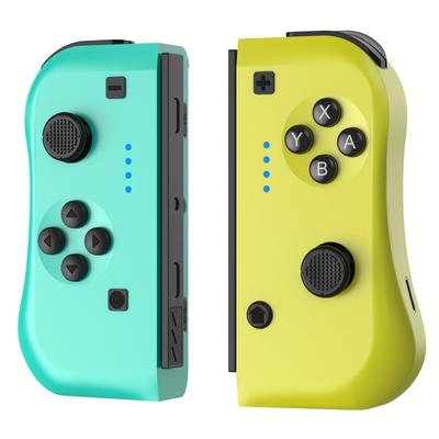 TEMU Switch Controller, For Switch/oled/lite, L/r Joycon Controller For Switch Sports Support With Dual Vibration/wake-up/motion Control Switch - Blue And Yellow