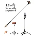 Bastone per selfie da 1700 mm Bastone per selfie wireless Treppiede per telefono Supporto estensibile Monopiede pieghevole per smartphone Equilibrio Ripresa costante