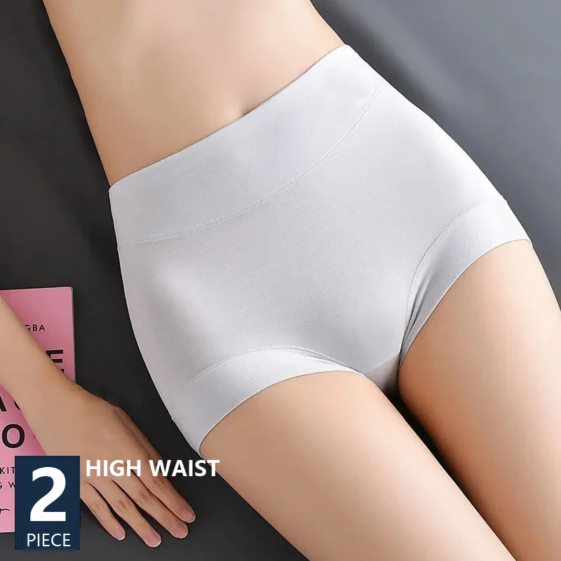 2 pz/set intimo a vita alta donna mutandine di cotone corpo traspirante dimagrante slip da donna mutande morbide senza cuciture Lingerie femminile
