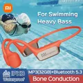 Xiaomi Mijia Cuffia Bluetooth a conduzione ossea IPX8 Auricolare da nuoto impermeabile Musica stereo wireless 32GB Auricolare sportivo MP3
