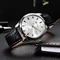 Orologi da uomo Orologio da polso da lavoro Cinturino in pelle di lusso Orologi analogici Orologi da polso al quarzo Orologio da uomo Orologio semplice da regalo per uomo