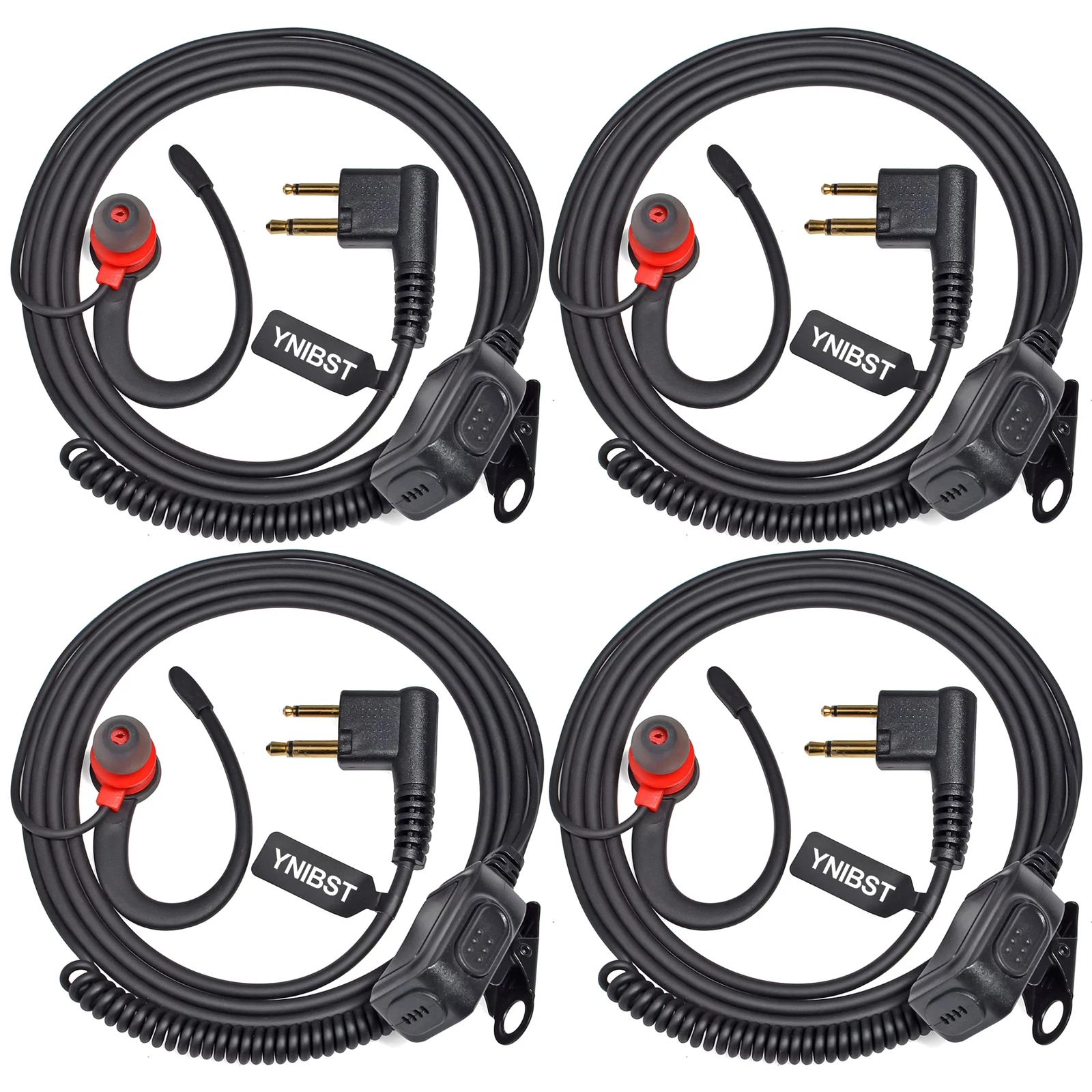Auricolare di sicurezza per walkie-talkie a forma di G con microfono compatibile con Motorola CP040 CP140 CP88 CP1200 GP2000 Radio a 2 vie