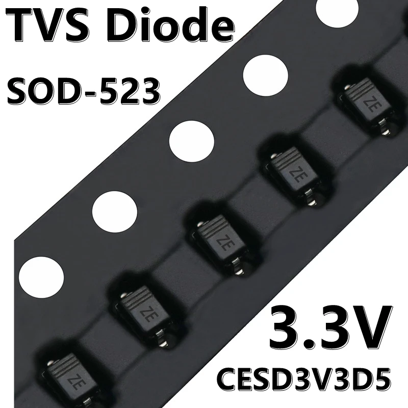 (50 Stück) CESD3V3D5 SOD-523 Unidirektionale 3,3 V ESD Statischer Schutz SMD Diode TVS Image