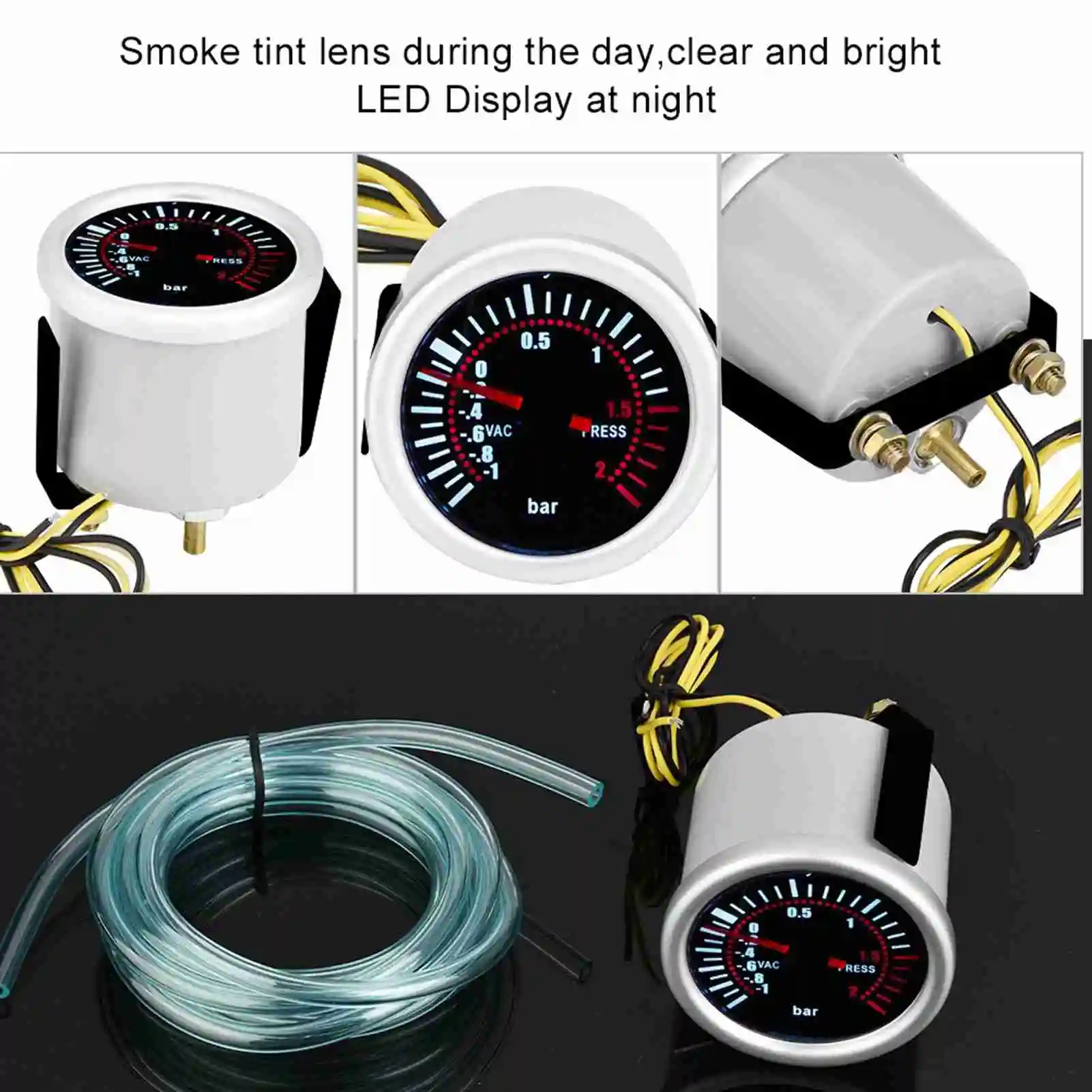 Boost Gauge Meter Psi Gauge LED Digital Turbo Boost Gauge 2 "Auto Universal 12V LED Digital Turbo Boost Psi Gauge Meter Image