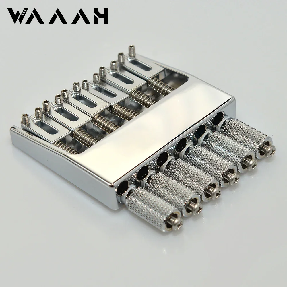 Ausverkauf! 1 Set 6 Saiten Messing Headless Gitarrenbrücke Einzelbrücke für E-Gitarre Image