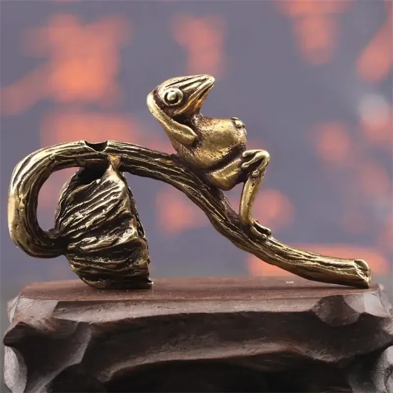 Antike Kupfer Lotus Frosch Weihrauch Brenner Ornamente Hause Sandelholz Weihrauch Brenner Tee Zeremonie Dekoration Weihrauch Halter Handwerk Image