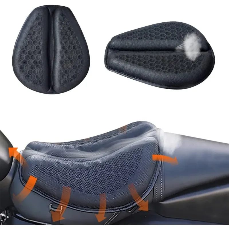 3D Honeycomb Motorrad Sitzkissen Anti-slip Motorrad Gel Sitzkissen Moto Druckentlastung Fahrt Sitz Pad Moto Zubehör
