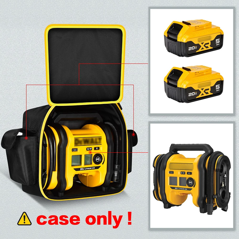Luft kompressor beutel mit Taschen schutzhülle Akku-Werkzeug Aufbewahrung halter Organizer für Dewalt dcc020ib 20v max Reifen füller Image