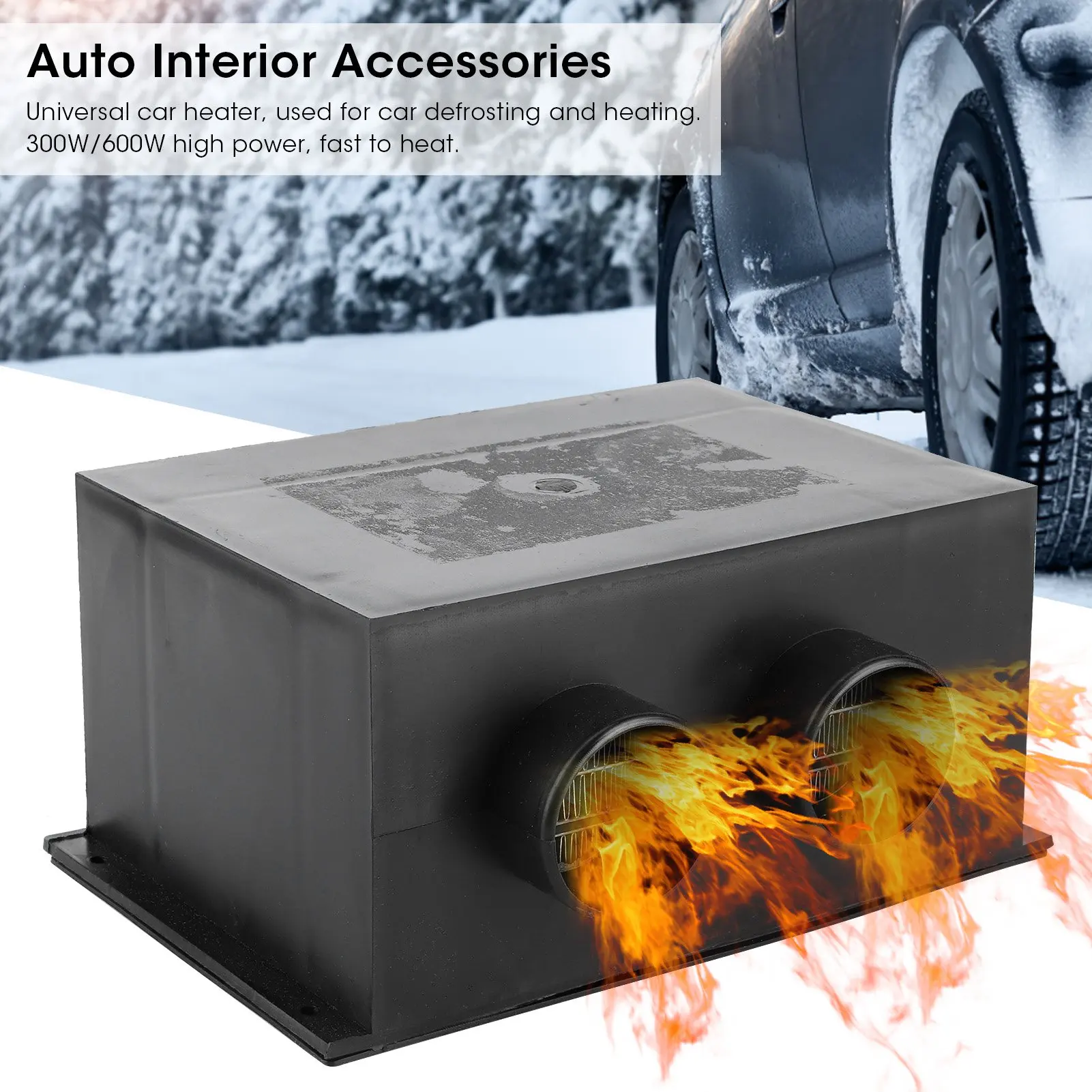 12V Auto Heizung 2 Loch 600w tragbare Winter schnelle Heizung wärmer Frost entfernen geräuschlosen Universal Auto Defroster Image