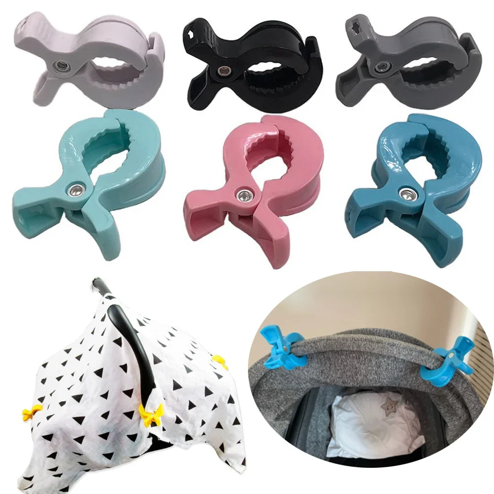 2Pcs Baby Kinderwagen Clamp Alligator Clip Kinderwagen Peg Tragbare Kinderwagen Haken Baby Auto Sitz Clips Kleinkind Baby Kinderwagen Zubehör Image