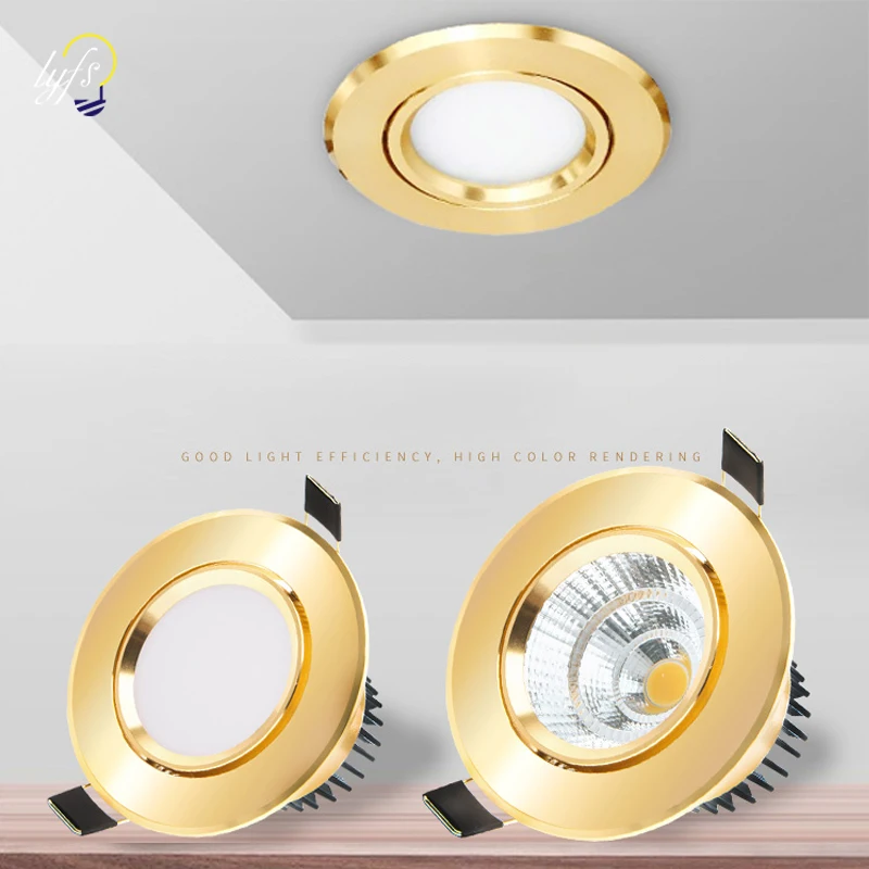 LED Downlight High Power Einbau Decke DownLight Lampen Downlights Für Wohnzimmer Schrank Schlafzimmer Korridor Eingang Lichter Image