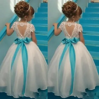 Blumen mädchen Kleider für Hochzeiten Schmetterling Applikation Prinzessin Kinder Abend party Image