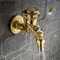 MTTUZK Wall Mount Carved Dragon Antique Red Bronze Bibcock,Decorative Outdoor Garden Faucet Washing Machine Faucet Gold tap