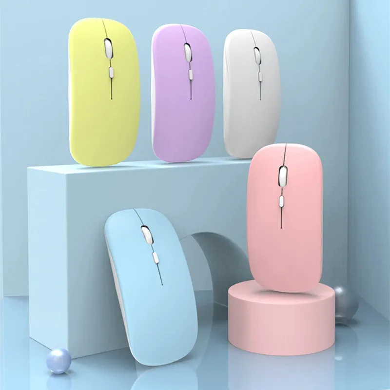 Drahtlose Bluetooth-kompatibel Maus Tragbare Ergonomische Computer Mäuse Für Laptop iPad Tablet PC Handy Büro Gaming Maus Image