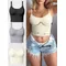 Women Yoga Vest 3 PCS Gym Sports Crop Tops Seamless Streetwear Fitness Running Vest Workout Bra Tank