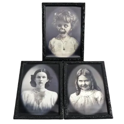 Horror Foto rahmen Halloween Spukhaus geheimen Raum Skript Bar töten 3d Tod Dämon Wand Anhänger dekorative Requisiten Image