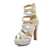 2020 Plus größe 48 Frauen sandalen Pumpen Mode Peep Toe 12 cm High Heels 3,5 cm Plattform Sexy Dame Club party Weibliche Schuhe c-5