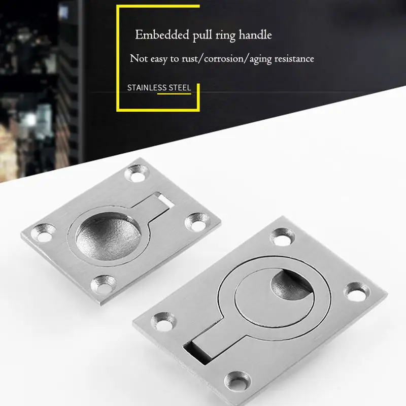 Versteckter Griff aus Edelstahl 304, Zugring, Bootsdeckabdeckung, Luke, Schrank, Schublade, Hebe-Zugring, Türgriffe, Zubehör