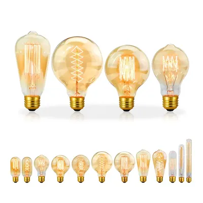 Reteo Edison Light Bulb 220V 110V E27 /E26 A19 ST64 G80 40W Vintage Filament Light Bulb Edison Lamp For Home Vintage Lamp