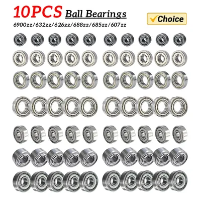 10pcs Inline Roller Skate Bearing 3x10x4mm 623zz 6900zz 626zz 607zz 625ZZ 685zz 688z Carbon Steel Precision Bearing Deep Groove