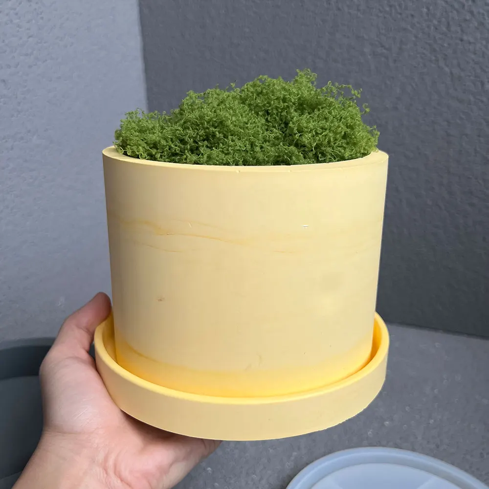 Große Silikon-Pflanzgefäßformen, Beton, runder Blumentopf, große Kerze, Gefäß, Aufbewahrung, Pflanzen, Topf, Silikon, rechteckige Töpfe, Gussform Image